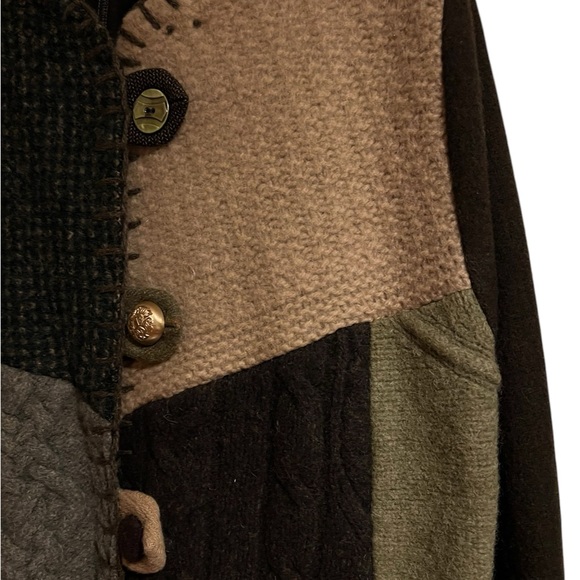 Plus wool patchwork jacket - Picture 2 of 6